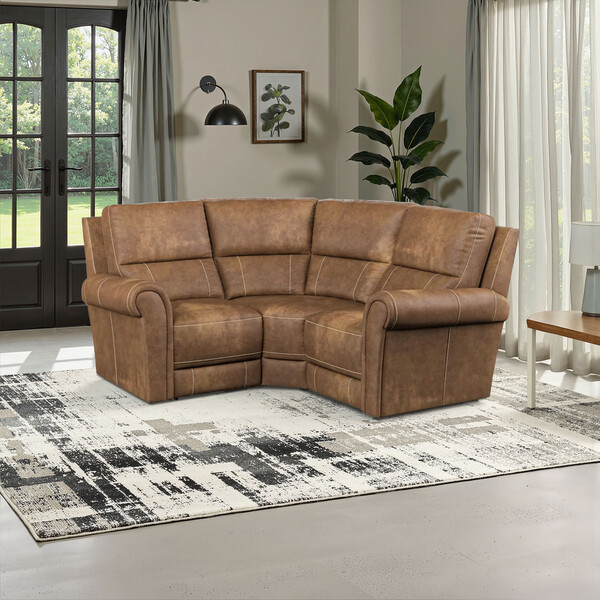 Ranch Brown Fabric Sofas - Modular 3 Seat Corner Sofa - Colorado Range - Oak Furnitureland