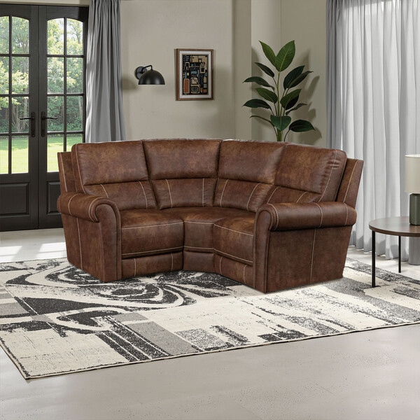 Ranch Dark Brown Fabric Sofas - Modular 3 Seat Corner Sofa - Colorado Range - Oak Furnitureland