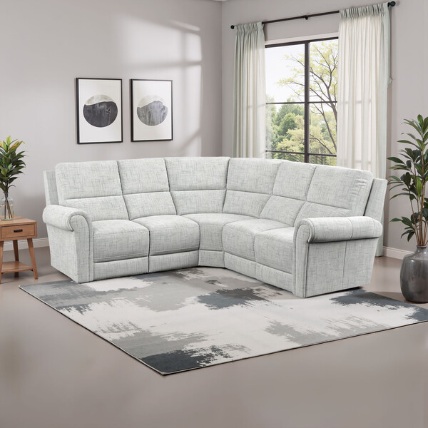 Keswick Dove Fabric Sofas - Modular 5 Seat Corner Sofa - Colorado Range - Oak Furnitureland
