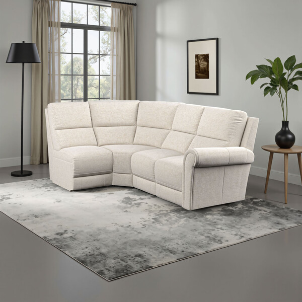 Hopsack Natural Fabric Sofas - Modular 4 Seat Right Hand Corner Sofa - Colorado Range - Oak Furnitureland