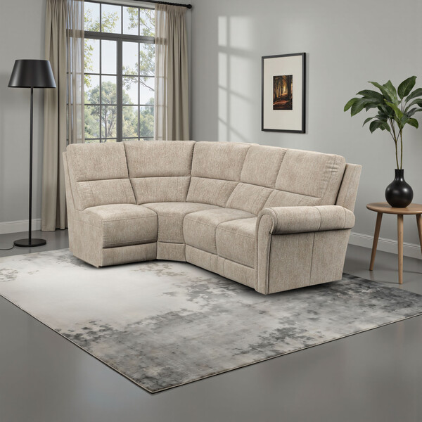 Jetta Beige Fabric Sofas - Modular 4 Seat Right Hand Corner Sofa - Colorado Range - Oak Furnitureland