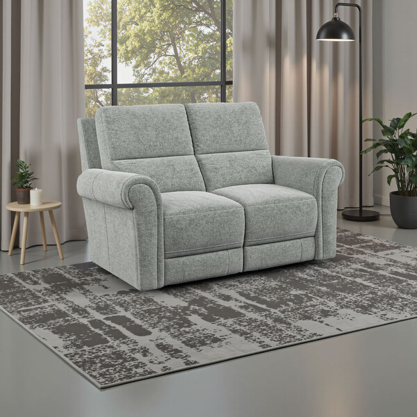 Hopsack Platinum Fabric Sofas - Modular 2 Seater Sofa - Colorado Range - Oak Furnitureland