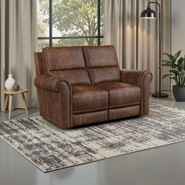 Ranch Dark Brown Fabric Sofas - Modular 2 Seater Sofa - Colorado Range - Oak Furnitureland