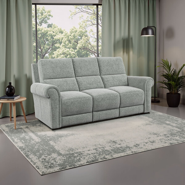 Hopsack Platinum Fabric Sofas - Modular 3 Seater Sofa - Colorado Range - Oak Furnitureland