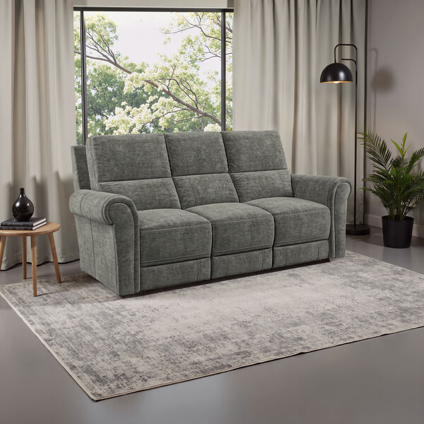 Plush Charcoal Fabric Sofas - Modular 3 Seater Sofa - Colorado Range - Oak Furnitureland