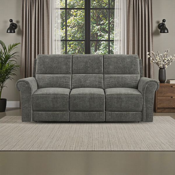 Plush Charcoal Fabric Sofas - 3 Seater Sofa - Colorado Range - Oak Furnitureland