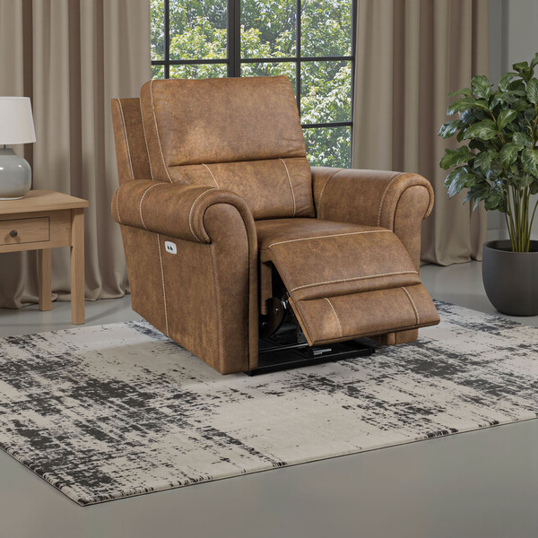Ranch Brown Fabric Sofas - Electric Recliner Armchair  - Colorado Range - Oak Furnitureland