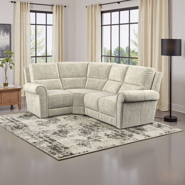 Plush Beige Fabric Sofas - Modular 4 Seat Corner Sofa Right Hand - Colorado Range - Oak Furnitureland