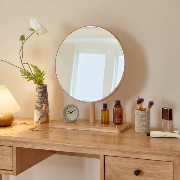 Natural Oak Dressing Table Mirrors - Dressing Table Mirror - Corton Range - Oak Furnitureland