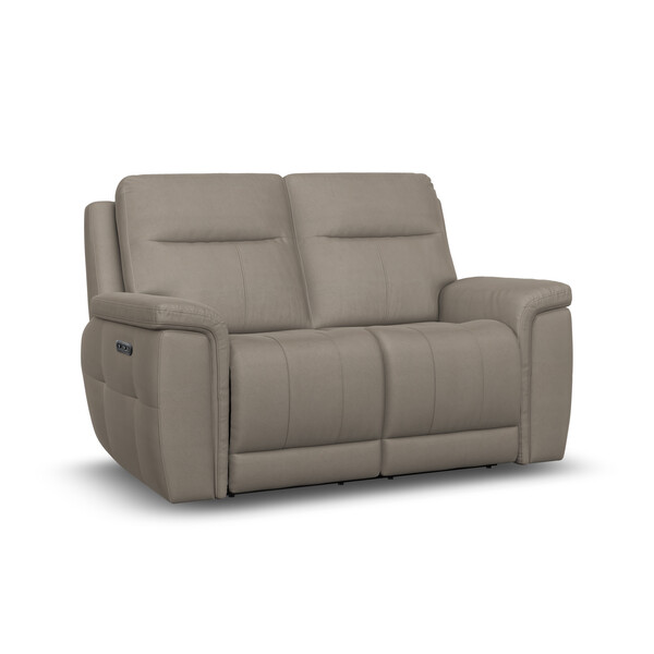 Bella Latte Fabric Sofas - 2 Seater Electric Recliner Sofa - Dalton Range - Oak Furnitureland