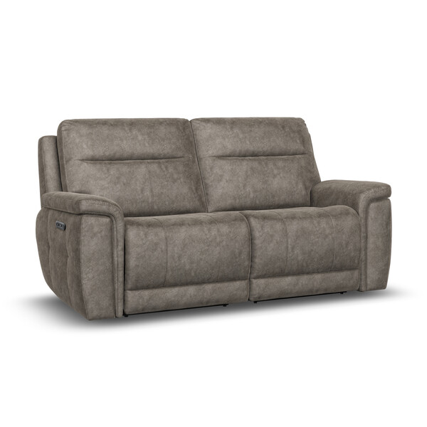 Marble Mink Fabric Sofas - 3 Seater Electric Recliner Sofa with Power Headrests - Dalton Range - Oak Furnitureland