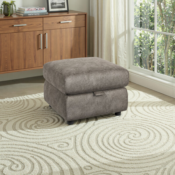 Marble Mink Fabric Sofas - Storage Footstool - Dalton Range - Oak Furnitureland