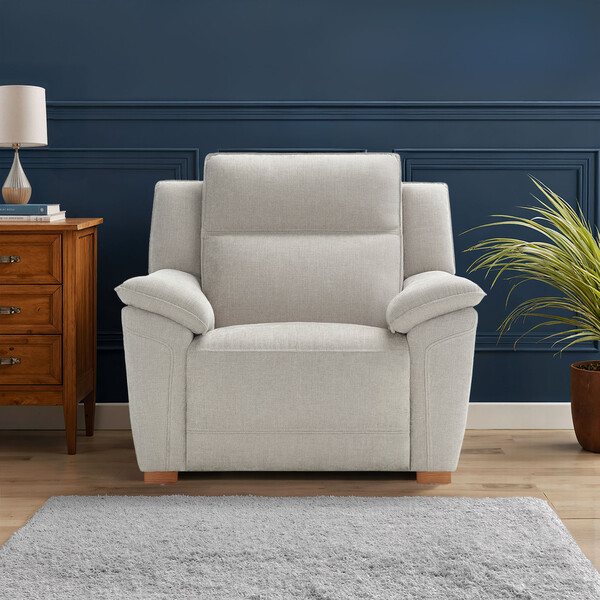 Amigo Dove Fabric Sofas - Armchair - Dune Range - Oak Furnitureland