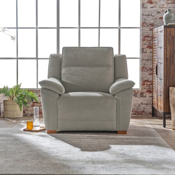 Sense Light Grey Fabric Sofas - Armchair - Dune Range - Oak Furnitureland