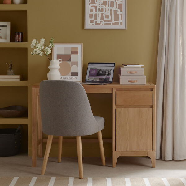 Natural Oak Desks - Desk - Durham Range - Oak Furnitureland