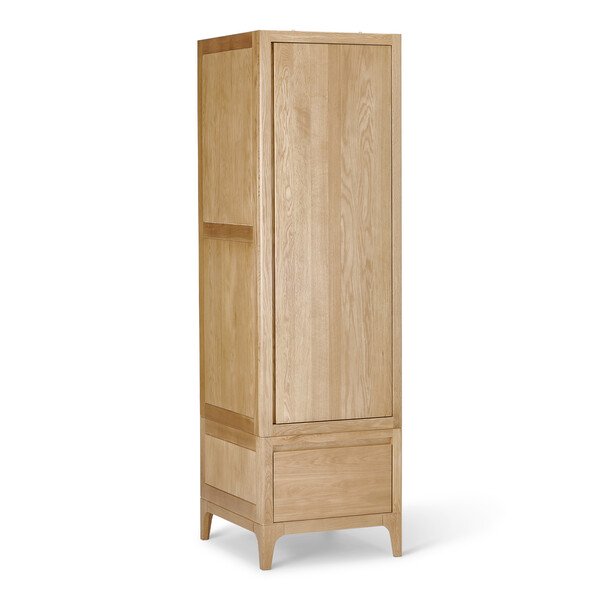 Natural Oak Wardrobes - Single Wardrobe - Durham Range - Oak Furnitureland