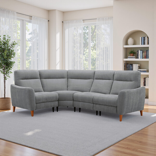 Amigo Granite Fabric Sofas - Right Hand Corner Sofa - Dylan Range - Oak Furnitureland