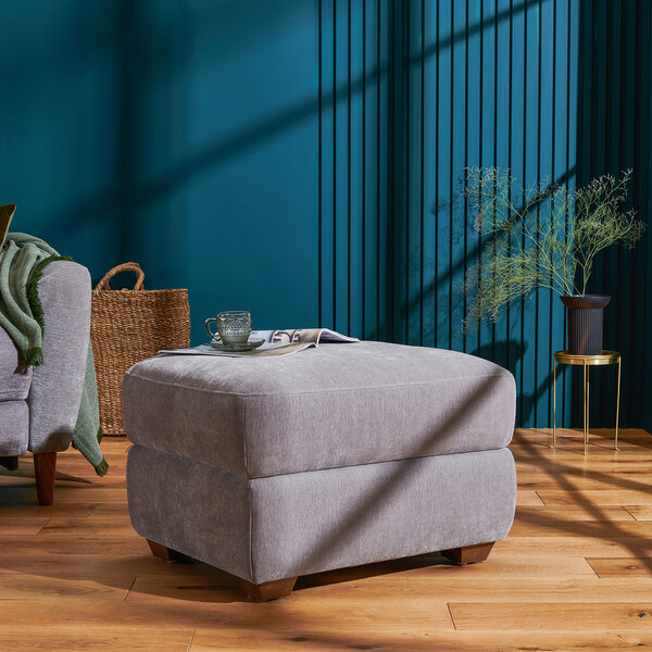 Amigo Granite Fabric Sofas - Storage Footstool - Dylan Range - Oak Furnitureland