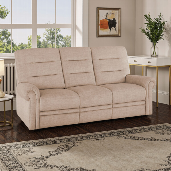 Plush Beige Fabric Sofas - 3 Seater Sofa - Eastbourne Range - Oak Furnitureland