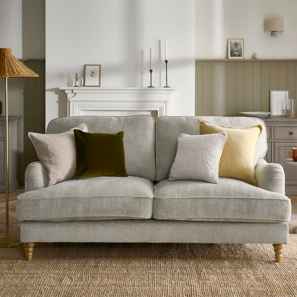Marlan Natural Fabric Sofas - 3 Seater Sofa - Milldale Range - Oak Furnitureland