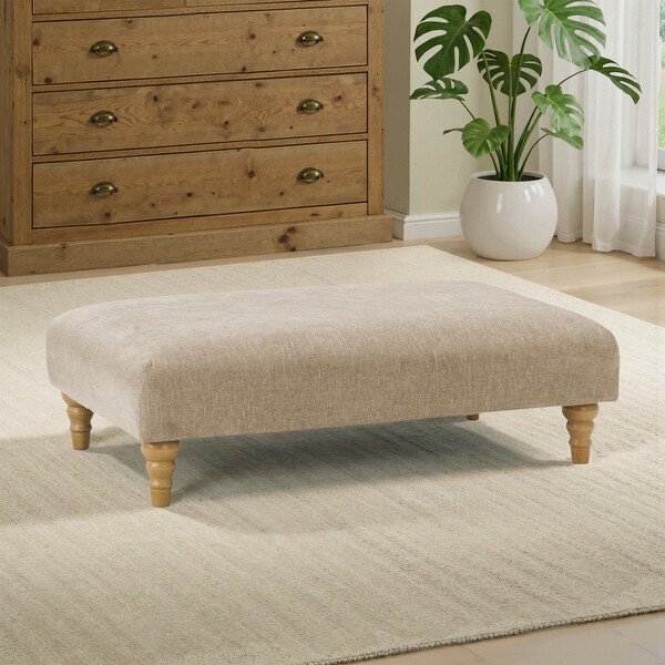 Marlan Caramel Fabric Sofas - Footstool  - Milldale Range - Oak Furnitureland