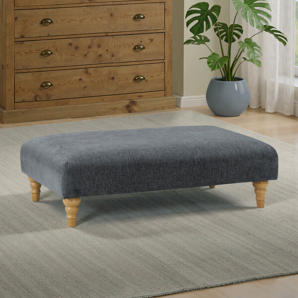 Marlan Nero Fabric Sofas - Footstool  - Milldale Range - Oak Furnitureland