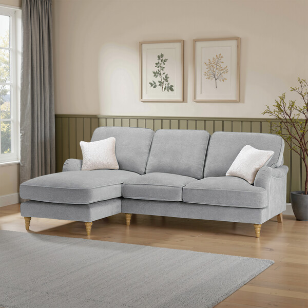 Marlan Casper Fabric Sofas - Left Hand Chaise Sofa - Milldale Range - Oak Furnitureland