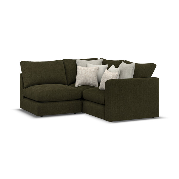Forest Fabric Sofas - Modular 3 Seat Right Hand Corner Sofa - Elston Range - Oak Furnitureland