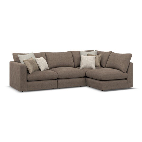 Burrow Fabric Sofas - Modular 4 Seat Left Hand Corner Sofa - Elston Range - Oak Furnitureland