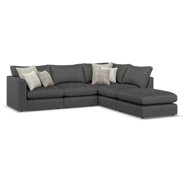 Whisp Fabric Sofas - Modular 4 seat left hand open end corner - Elston Range - Oak Furnitureland