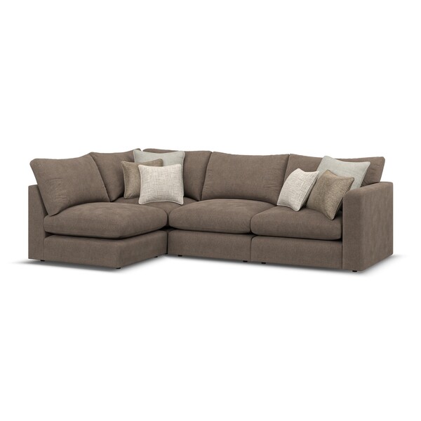 Burrow Fabric Sofas - Modular 4 Seat Right Hand Corner Sofa - Elston Range - Oak Furnitureland