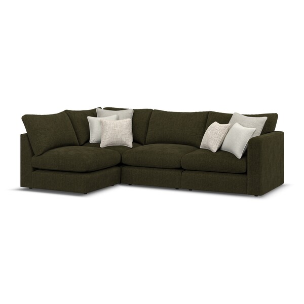 Forest Fabric Sofas - Modular 4 Seat Right Hand Corner Sofa - Elston Range - Oak Furnitureland