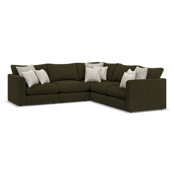 Forest Fabric Sofas - Modular 5 Seat Corner Sofa - Elston Range - Oak Furnitureland