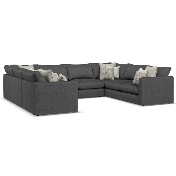 Whisp Fabric Sofas - Modular 8 Seater U-Shape Sofa - Elston Range - Oak Furnitureland