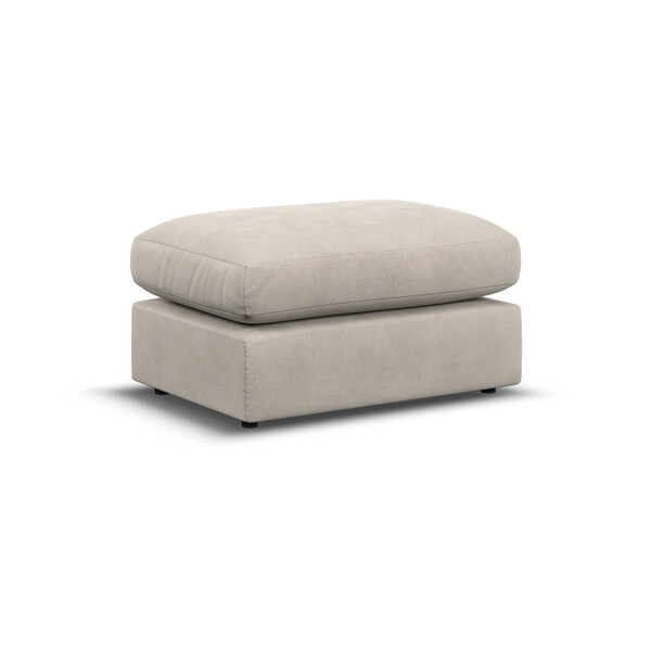 Dove Fabric Sofas - Small Fender Footstool - Elston Range - Oak Furnitureland