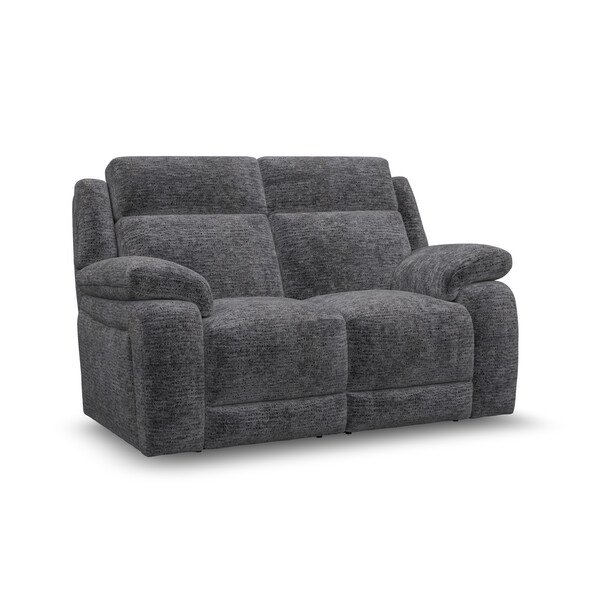 Luxe Charcoal Fabric Sofas - 2 Seater Sofa - Emerson Range - Oak Furnitureland