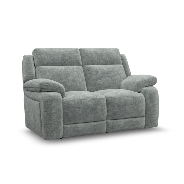 Plush Silver Fabric Sofas - 2 Seater Sofa - Emerson Range - Oak Furnitureland