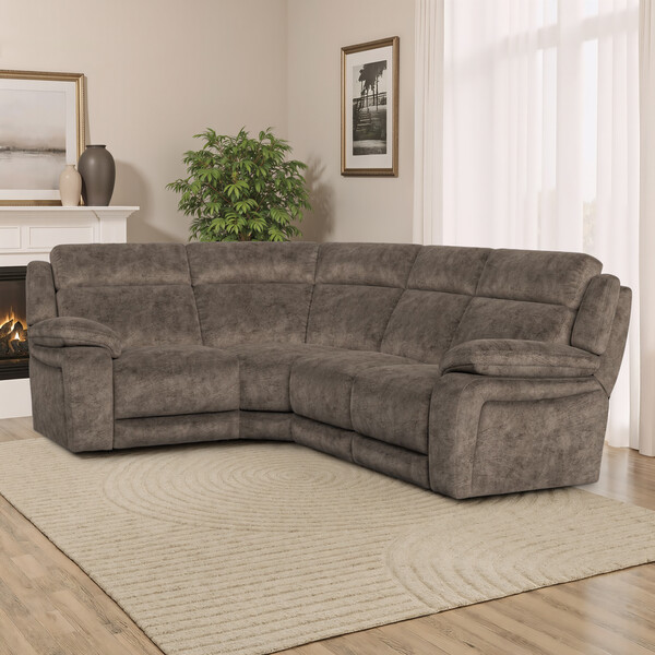 Dapple Chocolate Fabric Sofas - Corner Sofa Right Hand - Emerson Range - Oak Furnitureland