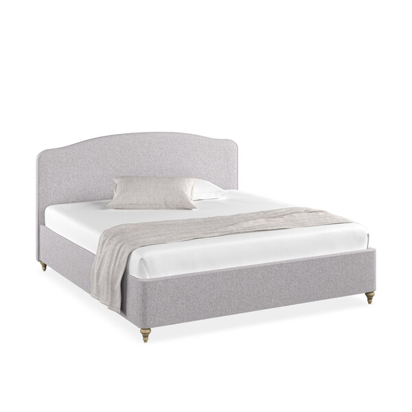 Carina Dove Fabric Upholstered Beds - Super King-size Ottoman Bed - Evesham Range - Oak Furnitureland