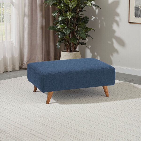 Blue Fabric Sofas - Footstool - Evie Range - Oak Furnitureland