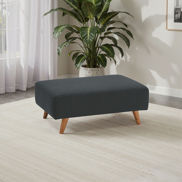 Charcoal Fabric Sofas - Footstool - Evie Range - Oak Furnitureland