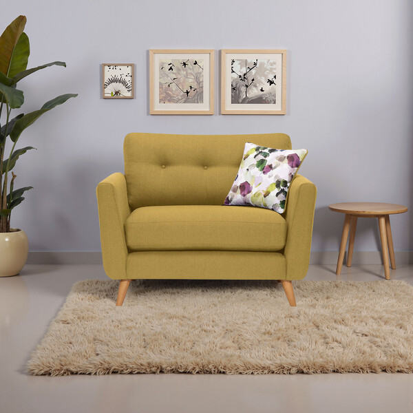 Lime Fabric Sofas - Loveseat - Evie Range - Oak Furnitureland
