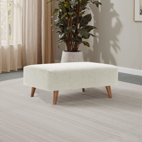 Rosa Sand Fabric Sofas - Footstool - Evie Range - Oak Furnitureland