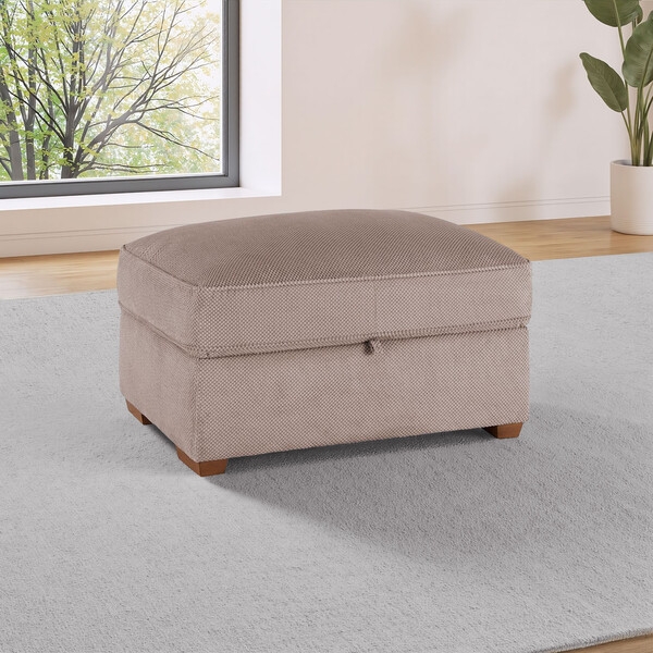 Fawn Fabric Sofas - Storage Footstool - Nebraska Range - Oak Furnitureland