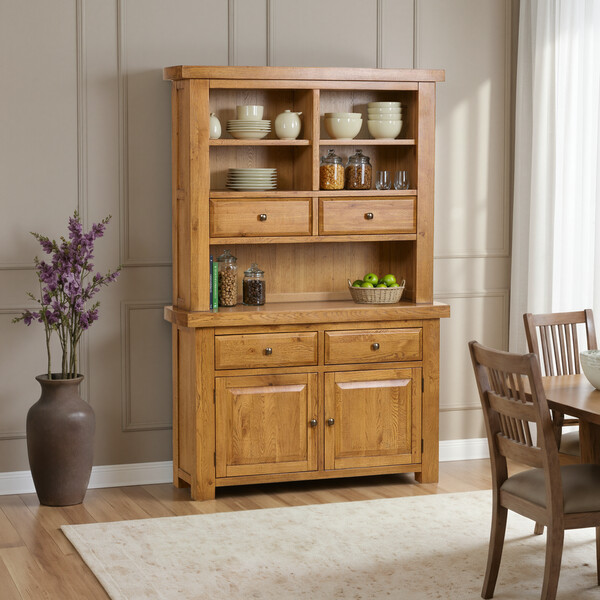 Rustic Solid Oak Dressers - Small Dresser - Hercules Range - Oak Furnitureland