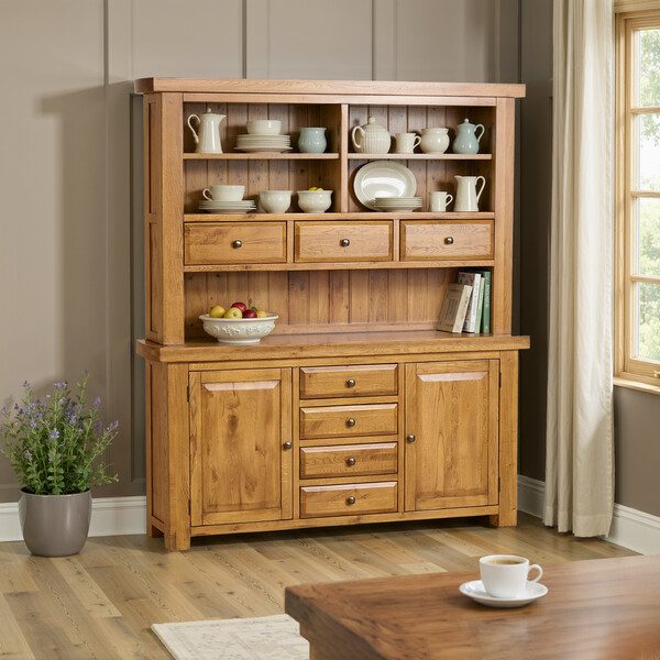 Handmade 100% Solid Rustic Oak Dressers - Large Dresser - Hercules Range - Oak Furnitureland
