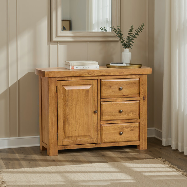 Handmade 100% Solid Rustic Oak Storage Cabinets - Storage Cabinet - Hercules Range - Oak Furnitureland