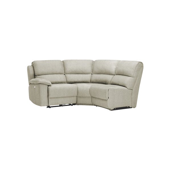 Plush Beige Fabric Sofas - Modular 3 Seat Left Hand Corner Recliner - Goodwood Range - Oak Furnitureland