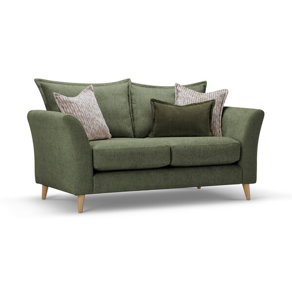 Hoxley 2 Seater Sofa in Leo Forest fabric - Oak Furnitureland