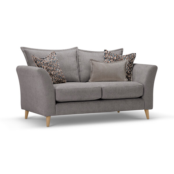 Hoxley 2 Seater Sofa in Leo Truffle fabric - Oak Furnitureland